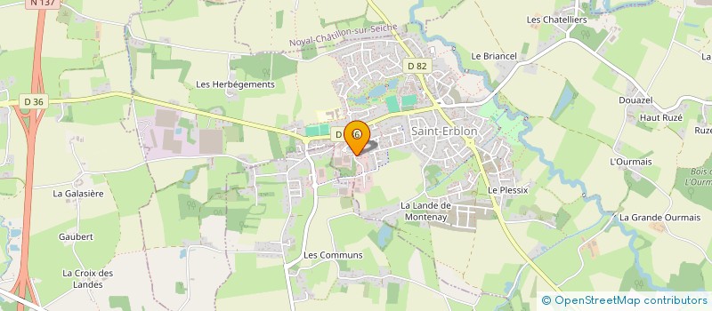 localisation de l'entreprise PATRIMUR  SAINT-ERBLON