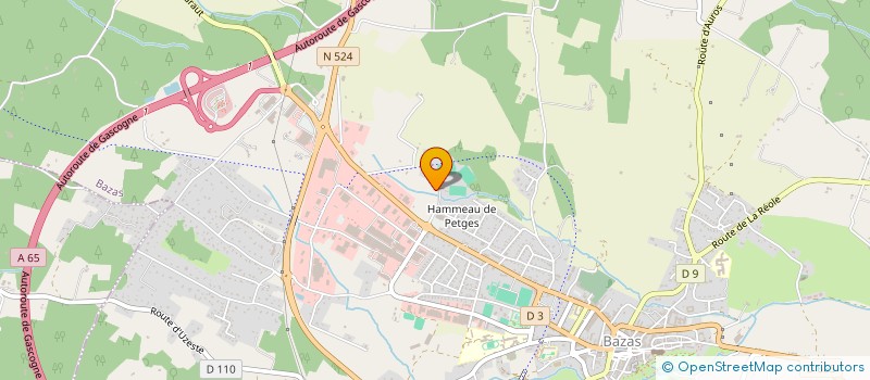 localisation de l'entreprise PATRONAGE BAZADAIS  BAZAS