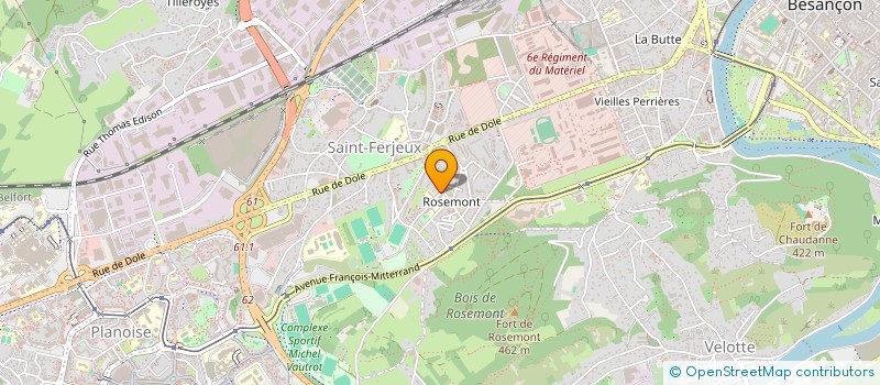 localisation de l'entreprise PATRONAGE ECOLES LAIQUES  BESANCON