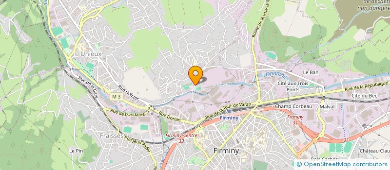 localisation de l'entreprise PATRONAGE LAIC COTE QUART  UNIEUX