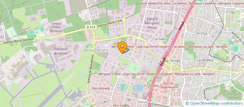 localisation de l'entreprise PATRONAGE LAIQUE DE BEAUDESERT  MERIGNAC