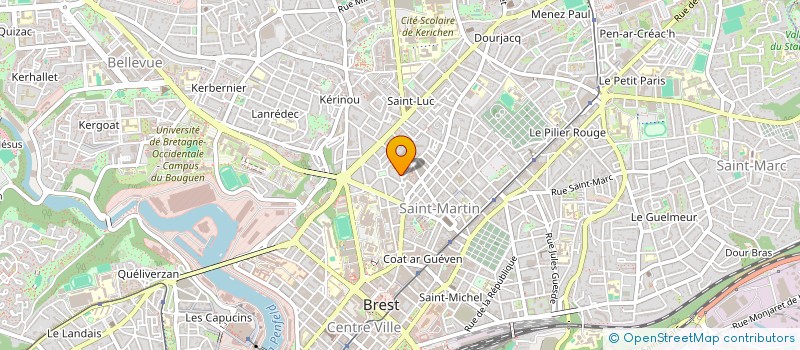 localisation de l'entreprise PATRONAGE LAIQUE GUERIN à BREST