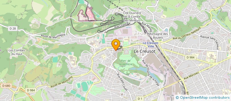 localisation de l'entreprise PATRONAGE ST LAURENT COLONIE  LE CREUSOT