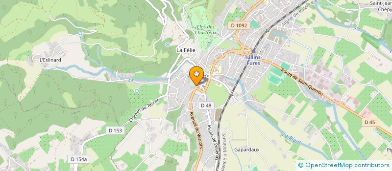 localisation de l'entreprise PATRONCINI ELECTRICITE  TULLINS