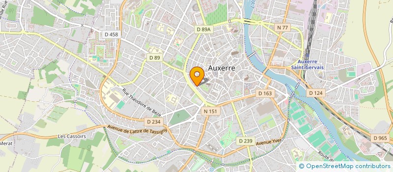 localisation de l'entreprise PATRONNAGE LAIQUE PAUL BERT  AUXERRE