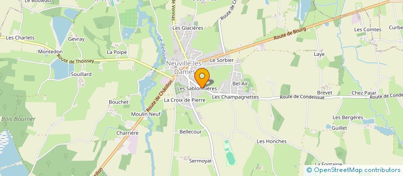 localisation de l'entreprise PATTES BLANCHES 01 ET 71  NEUVILLE-LES-DAMES