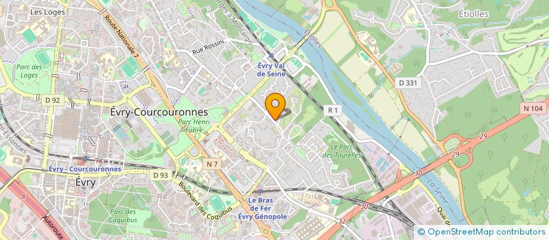 localisation de l'entreprise PATTES DE CHIENS à EVRY-COURCOURONNES