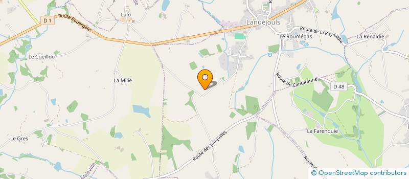 localisation de l'entreprise PATTES ET SABOTS  LANUEJOULS