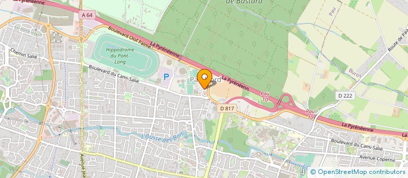 localisation de l'entreprise PAU LOISIRS SA  PAU