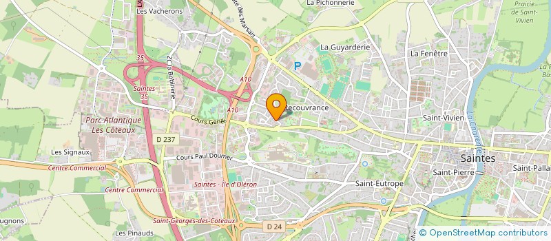 localisation de l'entreprise PAU-PIERRE  SAINTES