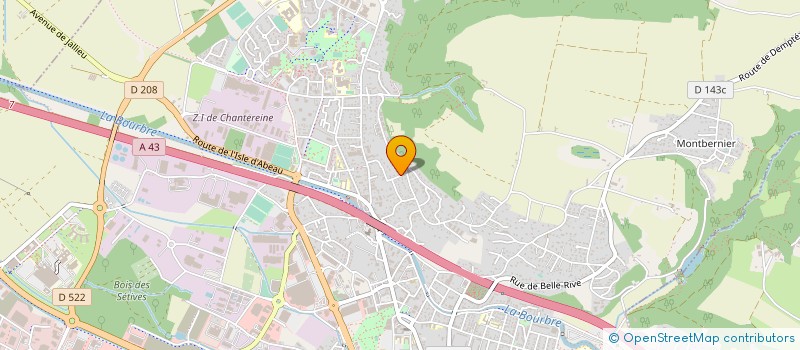 localisation de l'entreprise PAUCOD ELECTRICITE à BOURGOIN-JALLIEU