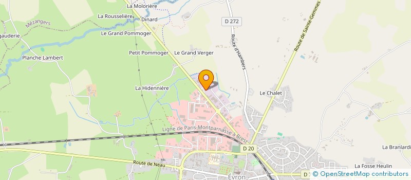 localisation de l'entreprise PAUDOIE MACHINES AGRICOLES à EVRON