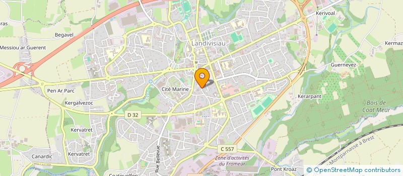 localisation de l'entreprise PAUGAM ET PETIT-FILS  LANDIVISIAU