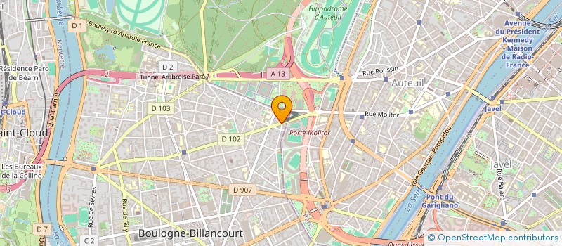 localisation de l'entreprise PAUGUI INVEST à BOULOGNE-BILLANCOURT
