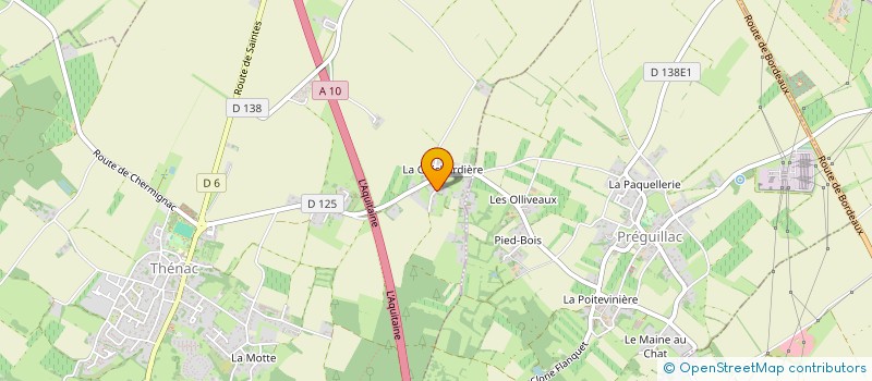 localisation de l'entreprise PAUL CH  THENAC