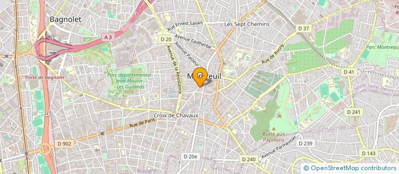 localisation de l'entreprise PAUL COURONNE SARL à MONTREUIL