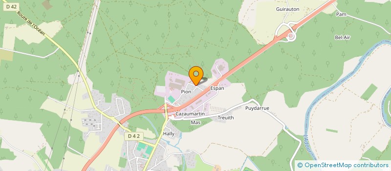 localisation de l'entreprise PAUL ET GERARD FRERES PEINTURES  PONTONX-SUR-L'ADOUR