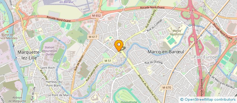 localisation de l'entreprise PAUL ET MARIE à MARCQ-EN-BARŒUL