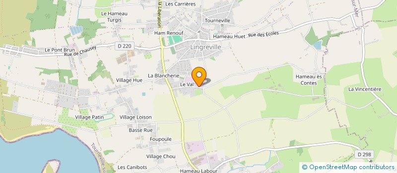 localisation de l'entreprise PAUL GAUBERT COUVERTURE  TOURNEVILLE-SUR-MER