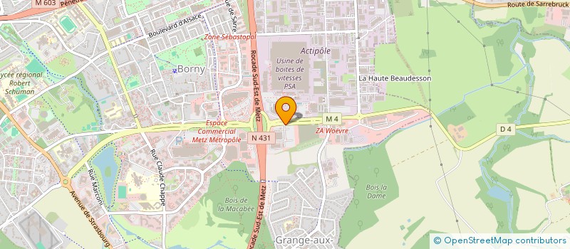 localisation de l'entreprise PAUL KROELY VI 57  METZ