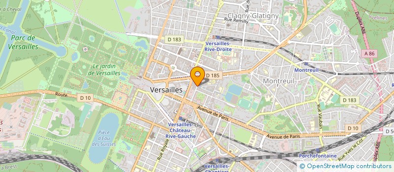 localisation de l'entreprise PAUL LEBEAU 78 à VERSAILLES