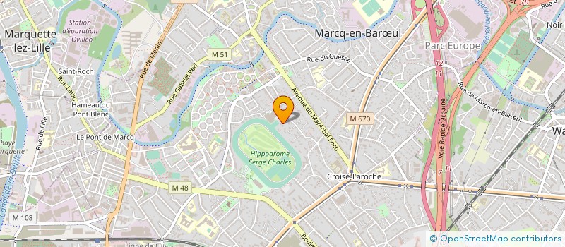 localisation de l'entreprise PAUL LEGRAND à MARCQ-EN-BARŒUL