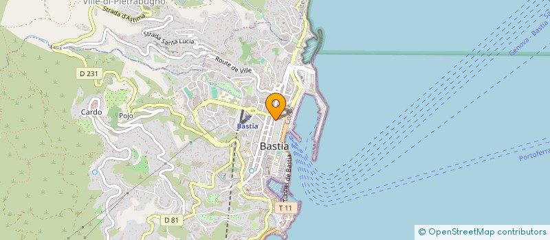 localisation de l'entreprise PAUL MARIE à BASTIA