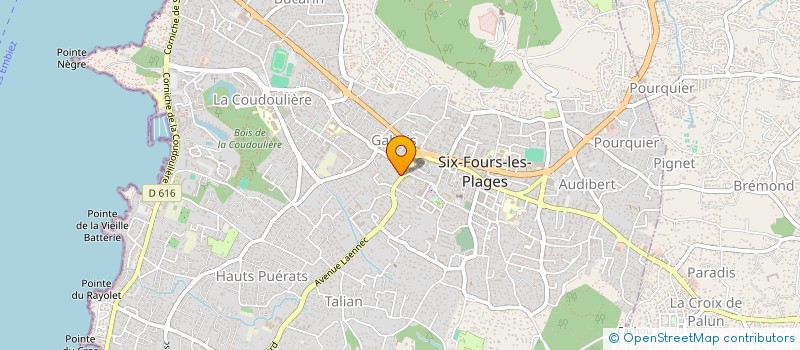localisation de l'entreprise PAUL PHIL MAX à SIX-FOURS-LES-PLAGES