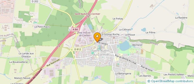 localisation de l'entreprise PAUL PICHARD  SAINT-AUBIN-DU-CORMIER