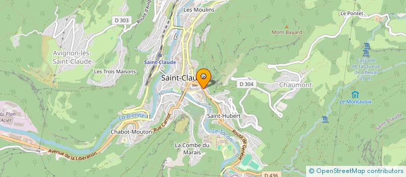 localisation de l'entreprise PAUL REGAD SAS à SAINT-CLAUDE