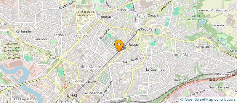 localisation de l'entreprise PAUL ROGER  BREST