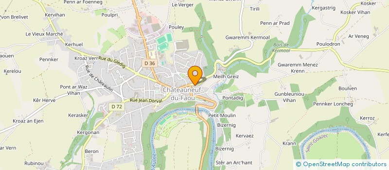 localisation de l'entreprise PAUL SERUSIER 24 à CHATEAUNEUF-DU-FAOU