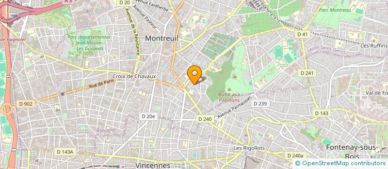 localisation de l'entreprise PAULECA à MONTREUIL