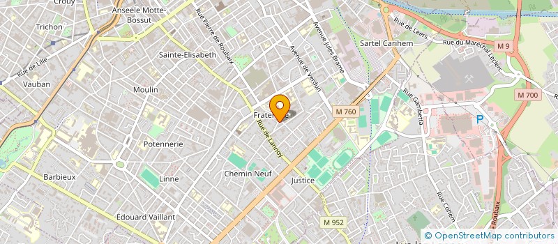 localisation de l'entreprise PAULETTE à ROUBAIX