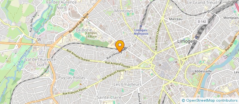 localisation de l'entreprise PAULHO à LIMOGES
