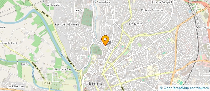 localisation de l'entreprise PAULI  BEZIERS