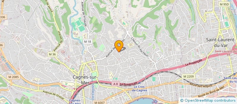 localisation de l'entreprise PAULIANA à CAGNES-SUR-MER