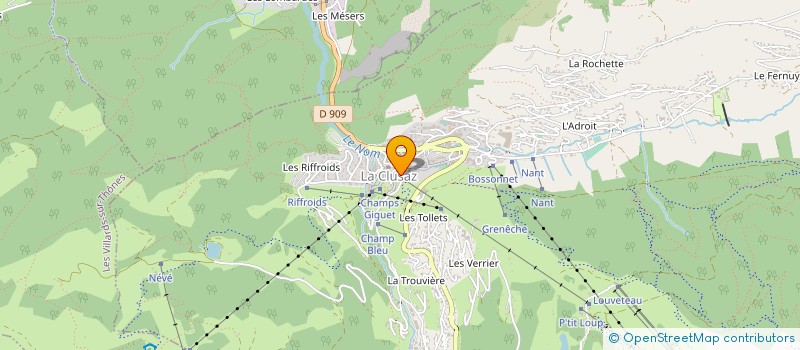 localisation de l'entreprise PAULINE A LA MONTAGNE à LA CLUSAZ