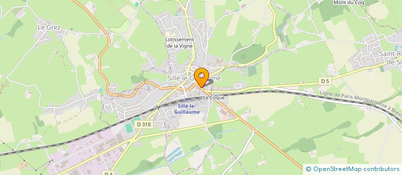 localisation de l'entreprise PAULINE COIFFURE  SILLE-LE-GUILLAUME