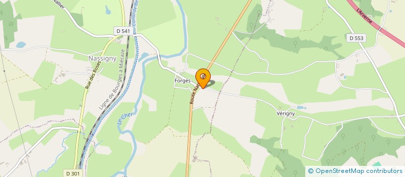 localisation de l'entreprise PAULINE (POUR LA DEFENSE DES ANIMAUX DE COMPAGNIE) à REUGNY
