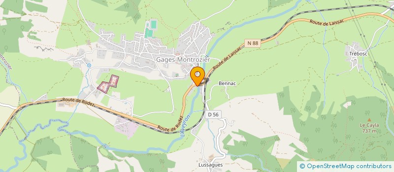 localisation de l'entreprise PAULINE ROY GRAVURES  MONTROZIER