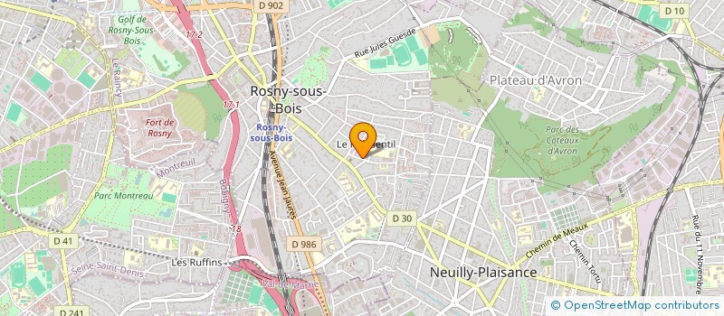 localisation de l'entreprise PAULION à ROSNY-SOUS-BOIS