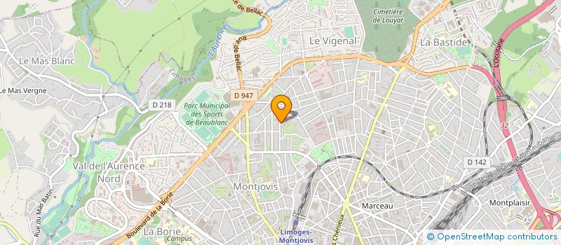 localisation de l'entreprise PAULIS à LIMOGES
