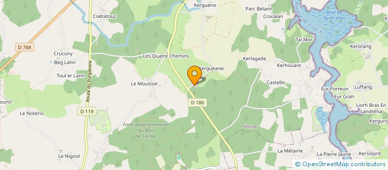 localisation de l'entreprise PAULOQUIOT  CARNAC