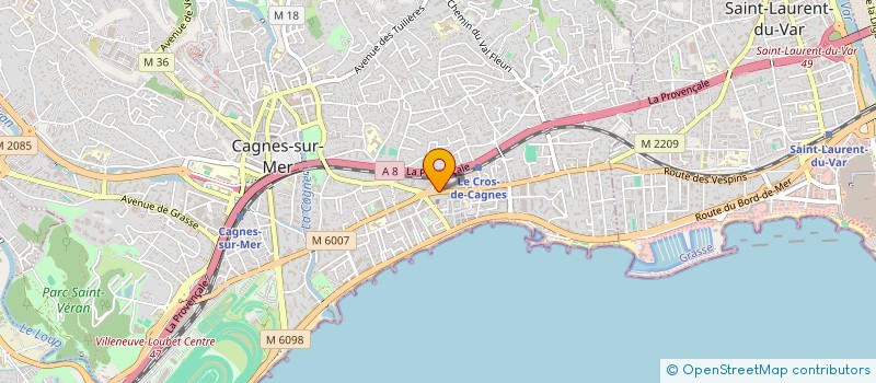 localisation de l'entreprise PAULUS CONCEPT DESIGN à CAGNES-SUR-MER