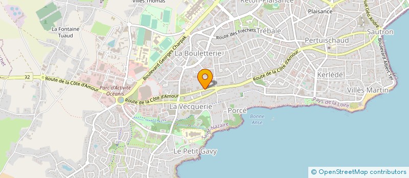 localisation de l'entreprise PAULY ET FILS à SAINT-NAZAIRE