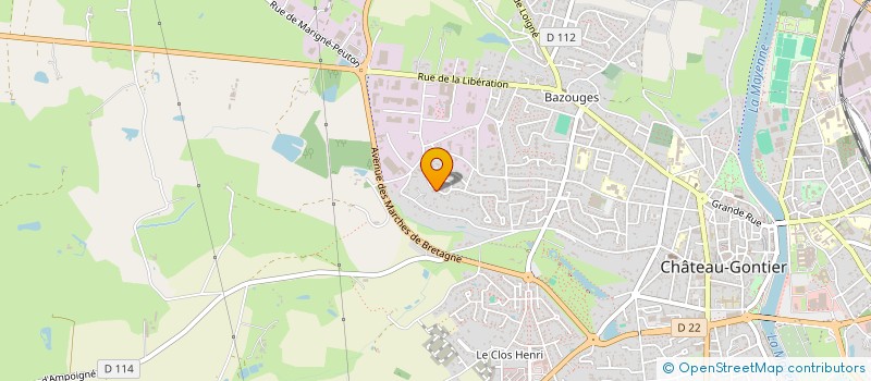 localisation de l'entreprise PAUMARD  CHATEAU-GONTIER-SUR-MAYENNE