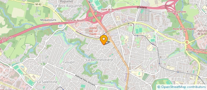 localisation de l'entreprise PAUPIETTE à ORVAULT