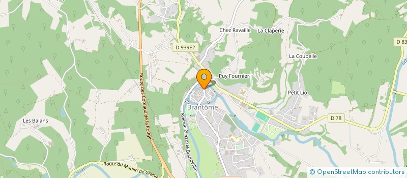 localisation de l'entreprise PAUSE D'LICES  BRANTOME EN PERIGORD