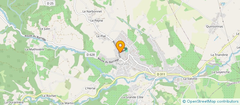 localisation de l'entreprise PAUSE EN ENTREPRISE  THURINS